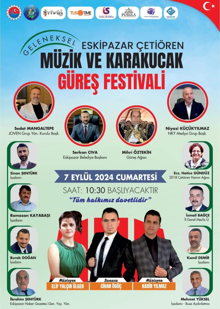 Eskipazar Çetören Müzik ve Karakucak Güreş Festivali’ne Geri Sayım Başladı