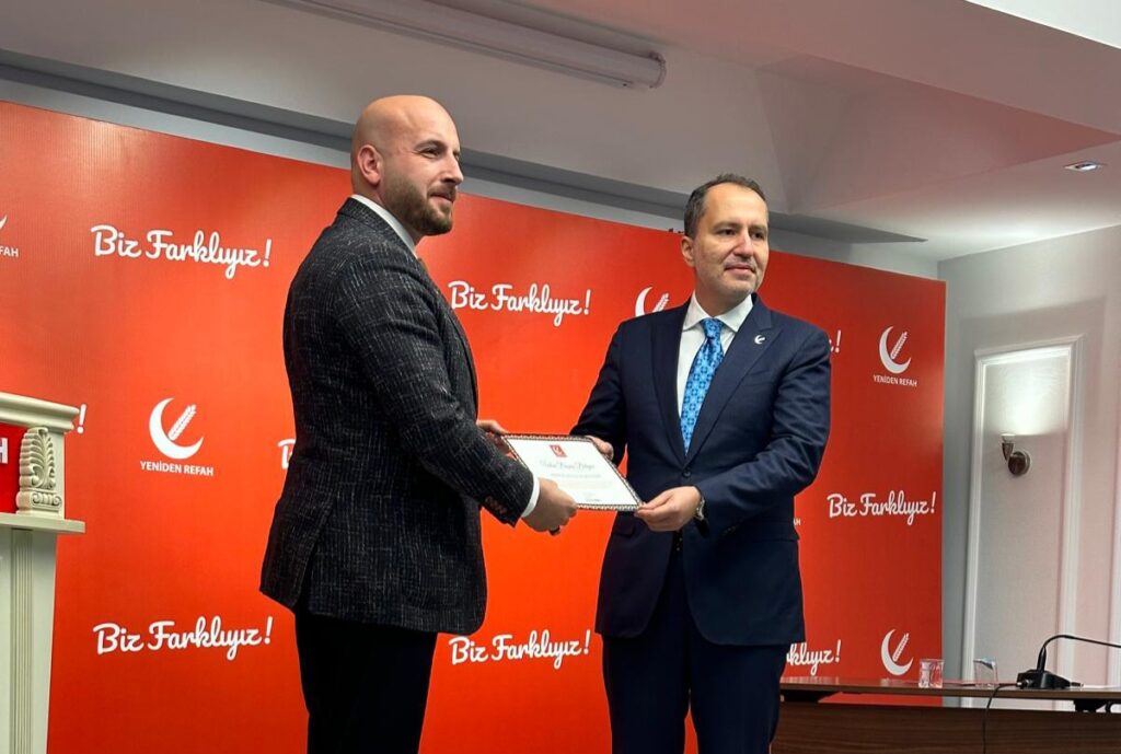 Fatih Erbakan’dan Karabük Teşkilatlarına Teşekkür Belgesi