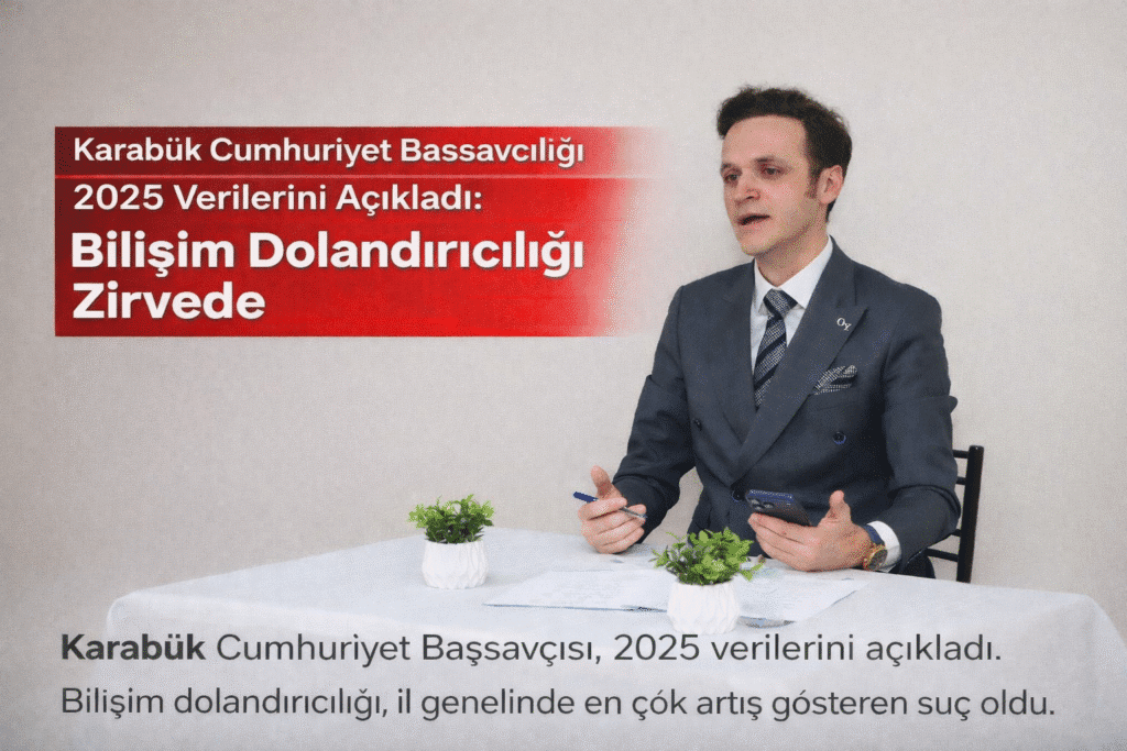 Karabük Cumhuriyet Başsavcılığı 2025 Verilerini Açıkladı: Bilişim Dolandırıcılığı Zirvede
